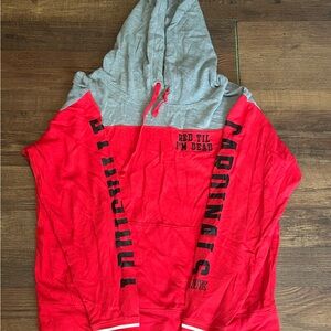 PINK Victoria’s Secret Louisville Cardinals Red and Gray Hoodie XS TP